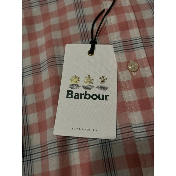 NWT Barbour Middleton Short-Sleeve Tailored Shirt Pink Men's Size S $75 - Picture 2 of 10